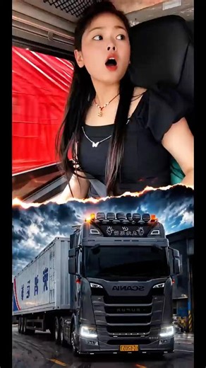 女卡車司機的生活👧。從工廠運送貨物🚛. #货车司机的心酸 ＃卡车女司机 #货运行业 ＃货车人
