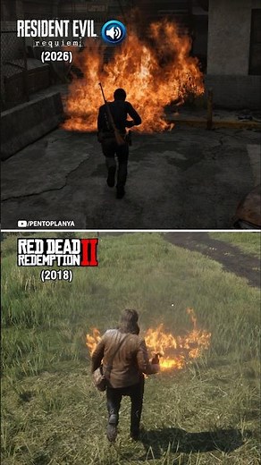 Burning Animation Comparison | Resident Evil Requiem vs Red Dead Redemption 2 (2026 vs 2018)