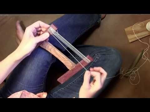 Warping a small tapestry loom