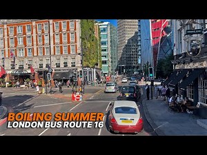 Sunny London Bus Ride from Cricklewood in Northwest London to Victoria Station - London Bus Route 16