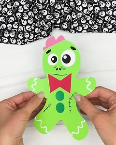 Hide the gingerbread man as a creepy-cute zombie! Snag the printable 👇 | Simple Everyday Mom