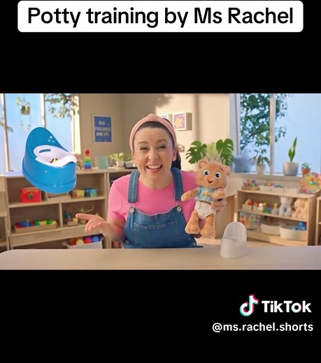 Potty traning with Ms Rachel and Bean ❤️ #msrachel #msrachelsongforlittes #babiesoftiktok #toddlersoftiktok #toddler #toddlermom #pottytraininingmama #pottytraining #bean #baby #cutebaby