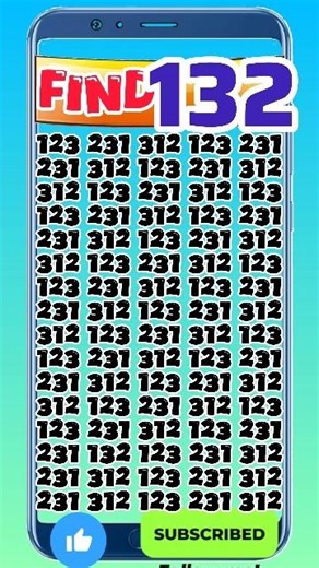 Find 132 Challenge | Can You Spot the Hidden 132? 🔍
