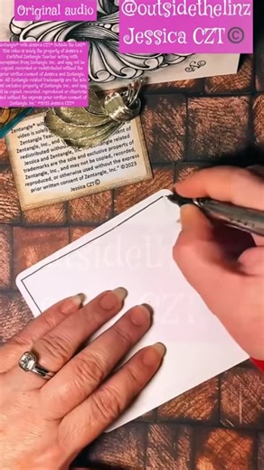 Jessica at Outside the LinZ on Instagram: "Doodle time🥰✍️ . . Find more here👉https://linktr.ee/outsidethelinz . . . . . . . #zentangle #doodle #art #drawing #artist"