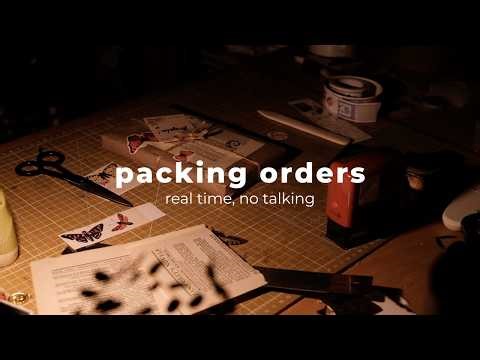 a slow process, pack orders with me - long asmr, no mid-roll ads