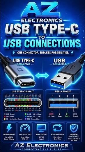 USB Type-C to USB Connection Explained | Wiring, Pinout & Data Transfer Guide