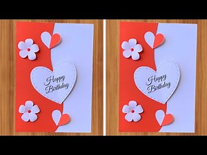 Elegant 3D Heart Birthday Card 💖 | Easy Handmade Birthday Card Idea for Loved Ones