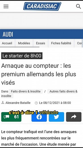 49 reactions | 1 véhicule sur 10 ont un kilométrage trafiqué Obtenez une réduction de 20% en utilisant le code promo : AOL ou en cliquant sur le lien de ma bio #auto #ad #automobile #autooccasionlive #france #dz #voitureneuve #jeunepermis #Trendvoiture #explorer #explore #voiture | Auto Occasion Live | Facebook