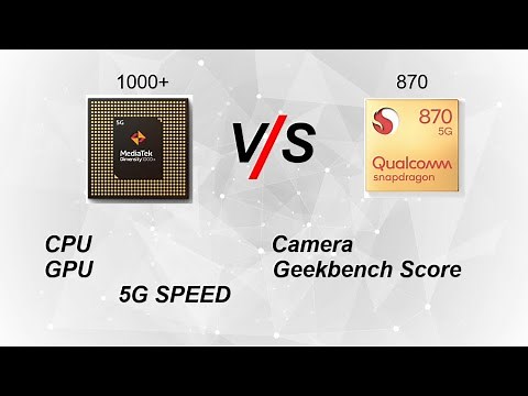 Snapdragon 870 vs MediaTek Dimensity 1000+ | Comparison Dimensity 1000+ vs Snapdragon 870!