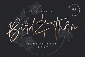 Bird & Thorn, a Script Font by Sam Parrett