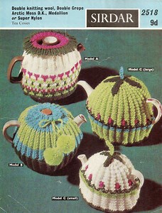 Four Tea Cosies vintage Knitting Pattern 451 - Etsy France
