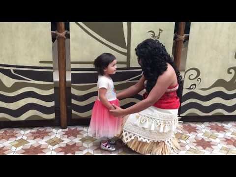 Meeting Moana at Disneyland