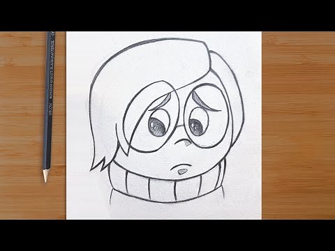 How to Draw Sadness from Inside Out 2 Step by Step in Pencil 😢✏️