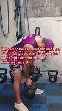 🏋️ The Complete Guide: Explosive Complex Double Kettlebell Piston Rows Sumo Squat- Upright Row