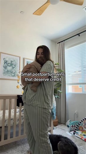 Julia Grace Cook on Instagram: "Postpartum wins look different. Showering, eating something real, getting outside, doing one life task without spiraling… it all counts. Sharing this because it’s easy to feel like you “did nothing” when you actually did a lot. #firsttimemom #postpartum #newborn #baby #postpartumjourney"