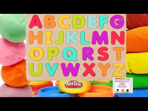 ABC PUZZLE! 🧩Wooden Alphabets in Playdough | Sensory Letter Learning for Ages 2-6