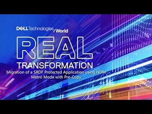 Migration of a SRDF protected Application using NDM with Pre-Copy