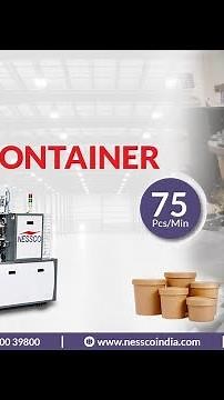 PAPER BOWL MAKING MACHINE (75 Pcs/ Min) | Paper Container Machine