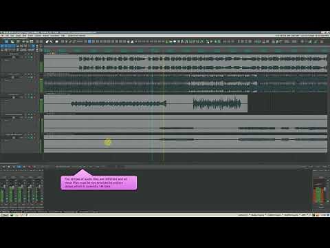 REAPER - Auto stretch audio items to project tempo