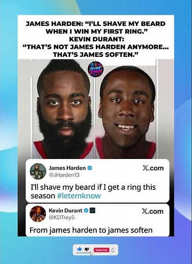 ames Harden Says He'll Shave His Beard... Kevin Durant's Response Was SAVAGE 😂🔥#shorts
