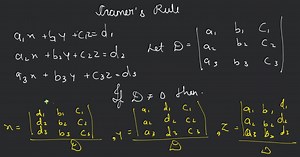 How to use cramers rule to solve 3 equations with 3 unknown var... | Filo