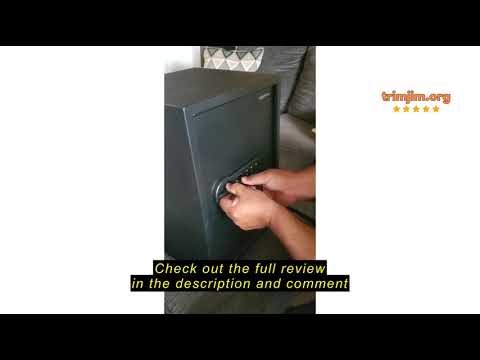 Review Amazon Basics Steel Home Security Electronic Safe with Programmable Keypad Lock for Documents