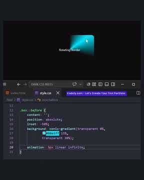 🔥 Rotating Glow Border — Pure CSS #webdevelopment #coding #programming #kodofy