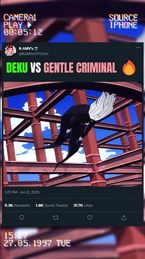 DEKU VS GENTLE CRIMINAL 🔥 | #anime #animeedit #myheroacademia