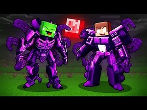JJ and Mikey Morph into DARK TRANSFORMERS - Maizen Minecraft Animation