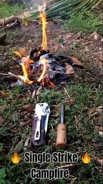🔥How to Start a Fire Using Ferro Rod & Cotton with a single strike – Bushcraft Fire Making 🔥