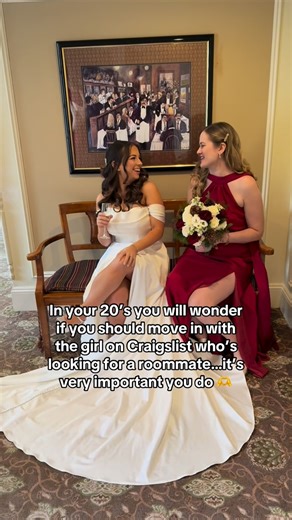 Caroline on Instagram: "It was the loveliest wedding weekend ❤️ So happy for my bestie @hannah_richman and thanks to Craiglist I guess 🤭 Peep the vintage Snapchat text on the first clip 🙃 #wedding #bride #millenial #newyorkcity #astoriany #nyc #weddings #weddingday #bridal #bridesmaid #bestie #roommies #roommates"