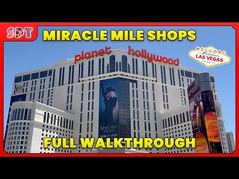 Planet Hollywood Las Vegas Full Walkthrough including Miracle Mile Shops and Rain Show