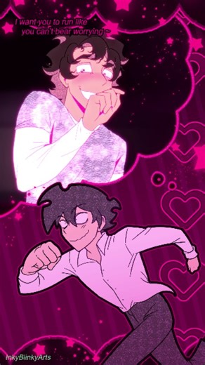 Inky | 22 on Instagram: "A thing I threw together despite the trend being wayy late. Wanna try and make more stuff and be more active. - #originalcharacter #oc #ocanimation #animation #animatic #artrend #art"