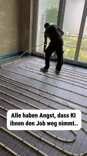KI kann programmieren. Wir können schwitzen. 😎 #meme #ki #handwerk #unersetzbar #baustelle