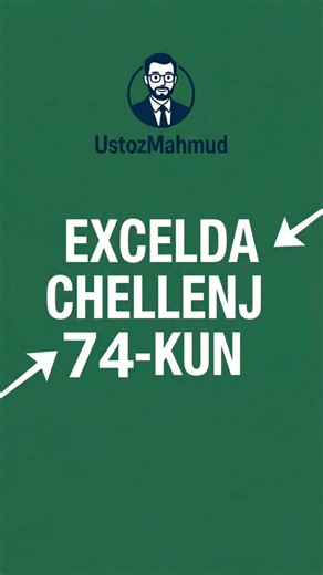 Excel Challange 74-kun. Excelda ustunlarni nomini toʻgʻirlash. #excel #exceltips #teaching