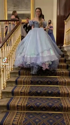 Cinderella falling down the stairs at a ball 💙