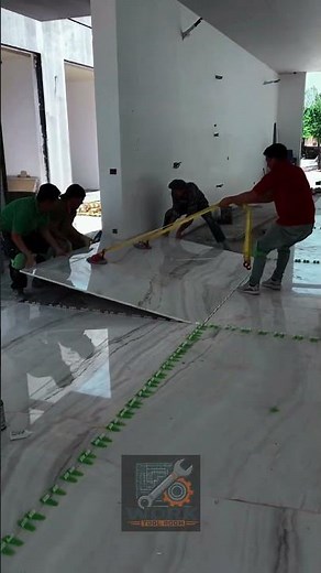 Optimize floor installation by using suction cups for 50% safer slab shifts