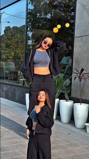Easy Streetwear Look 2026 | Black Baggy Pants & Crop Top Styling 🖤 #indianfashion #fashion