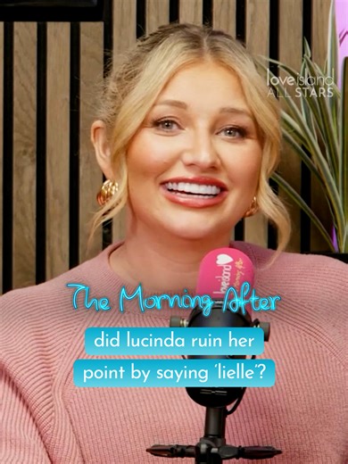 Lucinda dropping ‘Lielle’ was the highlight of the evening 🤣 Indiyah Polack, Amy Hart and Georgia Harrison discuss Lucinda calling Leanne, ‘Lielle’… Love Island: The Morning After is available now on YouTube, ITVX or your fave podcast app 😍 #LoveIsland #AllStars