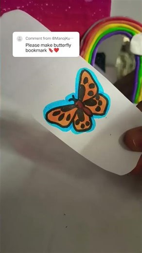 bookmark making series day 2 🎀✨ butterfly bookmark 🔖 🦋✨ #bookmark #butterfly #diy