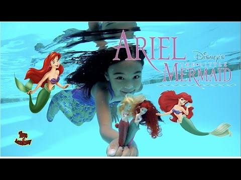 Mermaid Princess Ariel and Sisters Swimming Water Toy Unboxing | Toys Academy