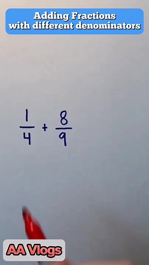 5.2K views · 109 reactions | Adding Fraction with Different Denominator #AddingFraction #AddingFractionwithdifferentdenominator #viralvideo #viralreels #fypシ゚viral #everyone #followers #mathematics #tutorialvideo #mathtrick #mathhack | AA Vlogs | Facebook