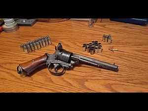 9mm pinfire revolver with homemade cartridges.