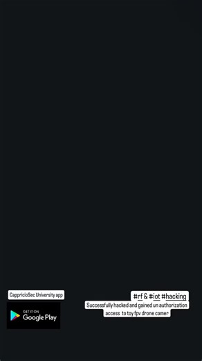 CappricioSec University | 🚨 Gaining Unauthorized Access to a Drone Camera! 🚨 Ever wondered how drone cameras can be hacked? 👀 Learn the shocking truth behind... | Instagram