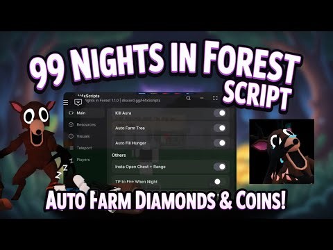 New 99 Nights in the Forest Script *NO KEY* – Auto Farm Diamonds, Infinite Coins, Saplings