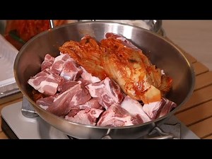 Braised Kimchi with Pork Korean mukbang eating show