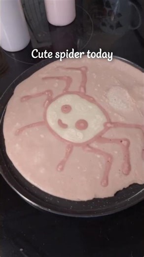 Cute Pink Spider Crepe - Eight Legs, Big Smile #pinkgirl #crepe