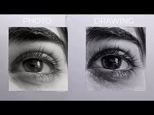 How to draw a hyper realistic eye using charcoal | Drawing eye step by step