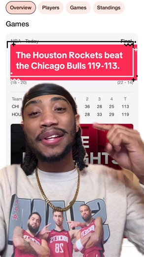 The Houston Rockets beat the Chicago Bulls 119-113. #greenscreen #rockets #nba #basketball #sports