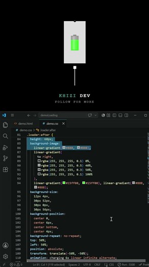 Realistic Charging Animation Using HTML & CSS